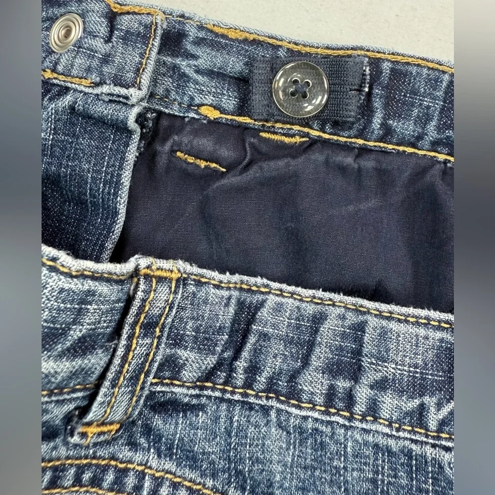 GYMBOREE VINTAGE Girls’ Y2K-Inspired‎ Embroidered Floral Denim Mini Skort Size 7